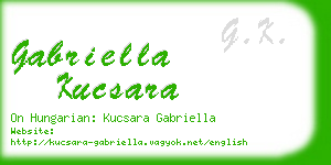 gabriella kucsara business card